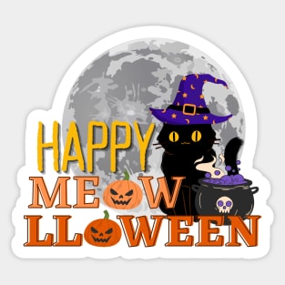 Happy meowlloween Sticker